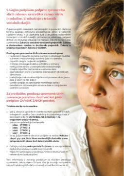Zbiranje podpisov za spremembo zakonodaje s ciljem reševanja problematike otrok iz težavnih socialnih okolij