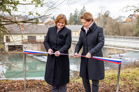 Prerez traku - Uradna predaja mostu v Gradacu